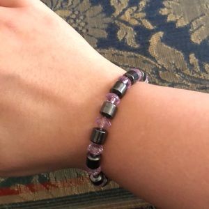 Bracelet with purple beading
